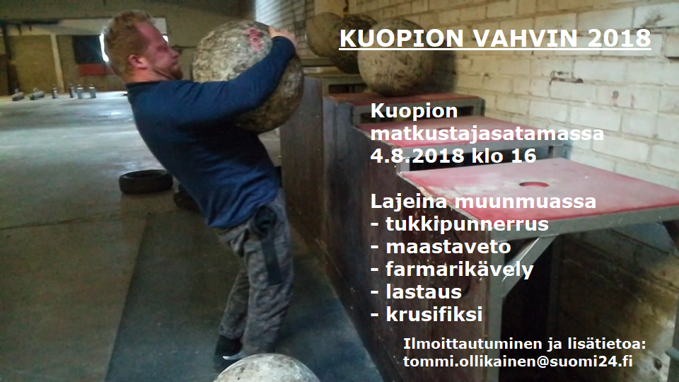 STRONGMAN - Kuopion Vahvin mies ja nainen kilpailu   |  