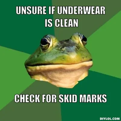 foul-bachelor-frog-meme-generator-unsure-if-underwear-is-clean-check-for-skid-marks-f70c2e.webp