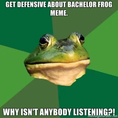 Get_defensive_about_bachelor_frog_meme_why_isnt_anybody_listening_Foul_Bachelor_Frog-s407x405...webp