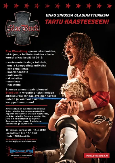 A3 poster Ringside wrestling course nettikoko.webp