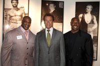 Three men--twenty three Mr. Olympia titles--Ronnie Coleman, Arnold Schwarzenegger and Lee Haney.jpg